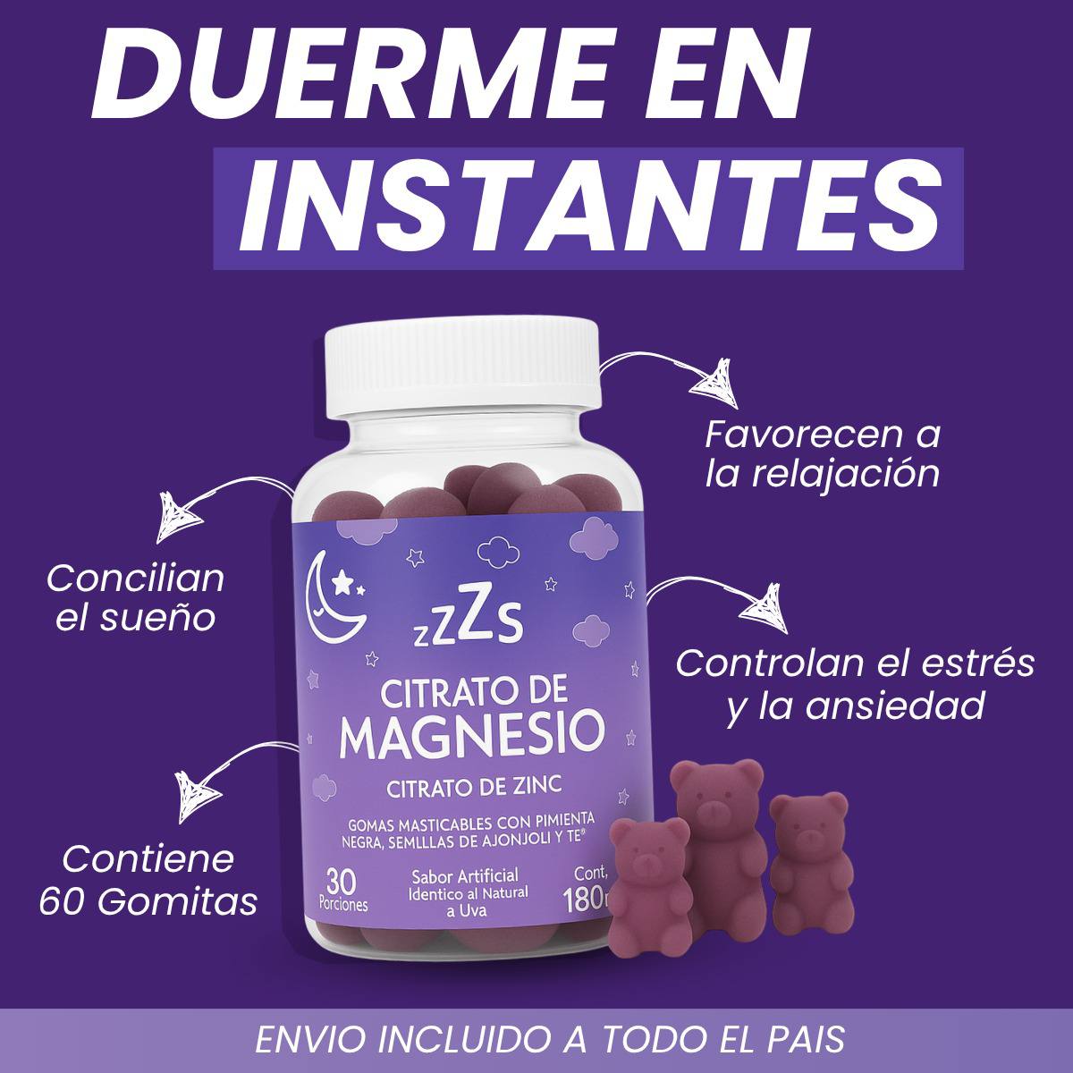 Gomitas de Citrato de Magnesio | Descansa Mejor, Duerme Profundo